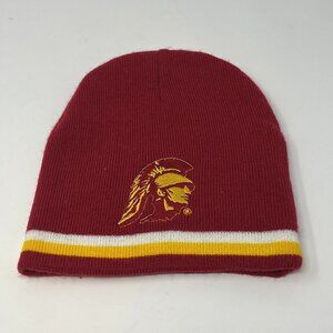 USC beanie hat University of Southern California Trojans red yellow unisex